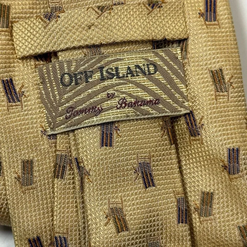 Off Island By Tommy Bahama Beach Chair Print 100% Silk Neck Tie